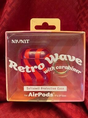 MVMT Retro Wave AirPods Case - Red & Purple Swirl